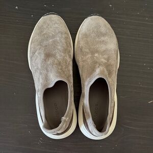 Vince Tan Suede Slip-On Sneakers